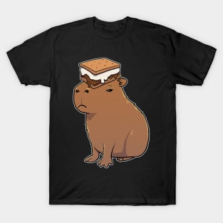 Capybara with a Smore on its head T-Shirt